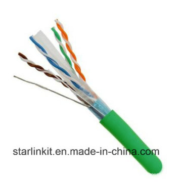 FTP CAT6 LSZH Cable Fluke Протестировано Soild Bare Медный зеленый